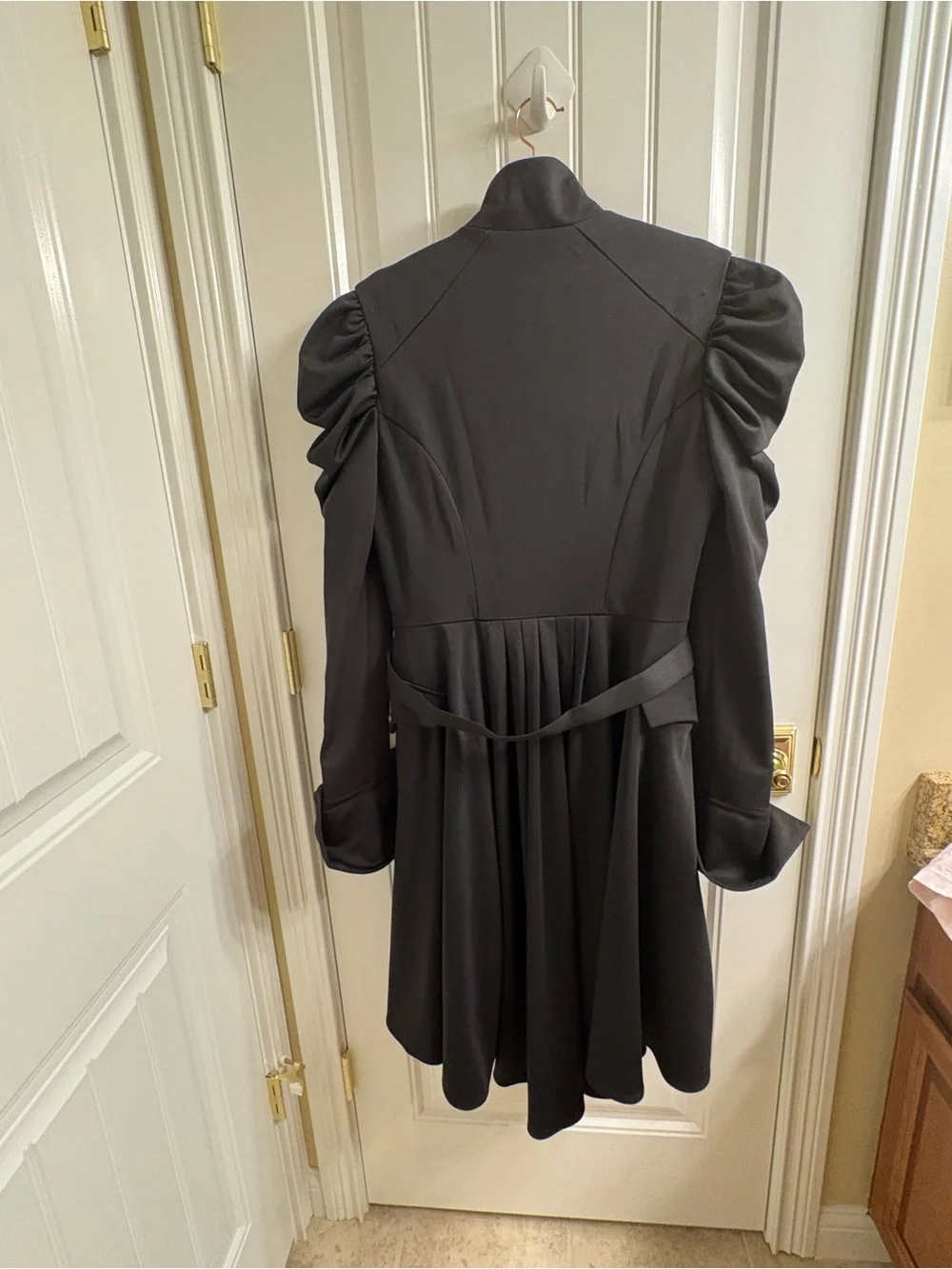Chic Star Goth steampunk Victorian style dress military trenchcoat black S